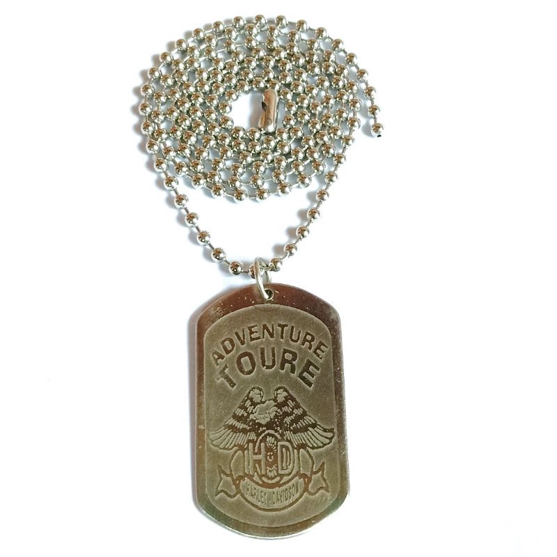 Kalung cowok pria tentara titanium anti karat dog tag advanture toure