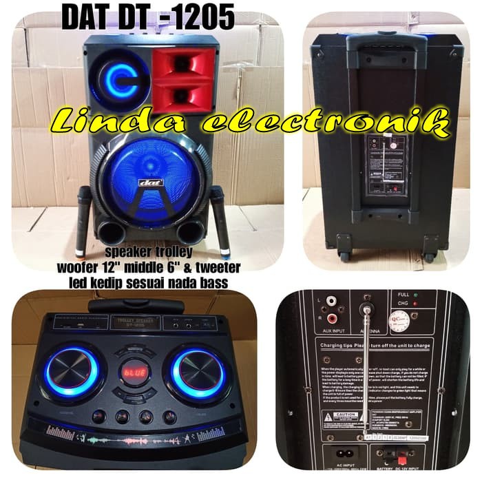 SPEAKER AKTIF 12in DAT DT 1205 PORTABLE dat dt1205