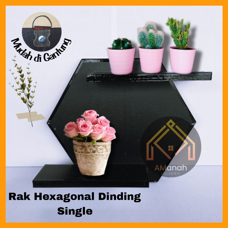 [COD] RAK DINDING HEXAGONAL - RAK DINDING MINIMALIS - RAK PAJANG TEMBOK MISTER_ORDER