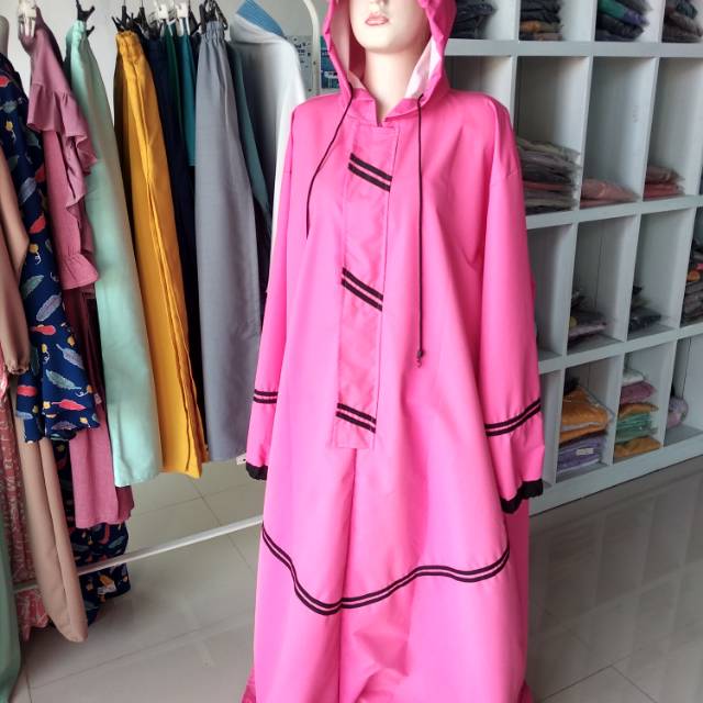 Jas Hujan Raincoat Muslimah BI Jumbo Original Fitri