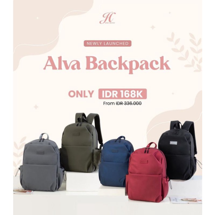 Jims Honey - Alva Backpack Tas Ransel Pria Wanita Alva Bag Jims Honey BISA COD
