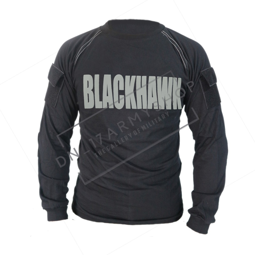 Kaos Panjang Blackhawk Hitam, Abu tua Katun Combed