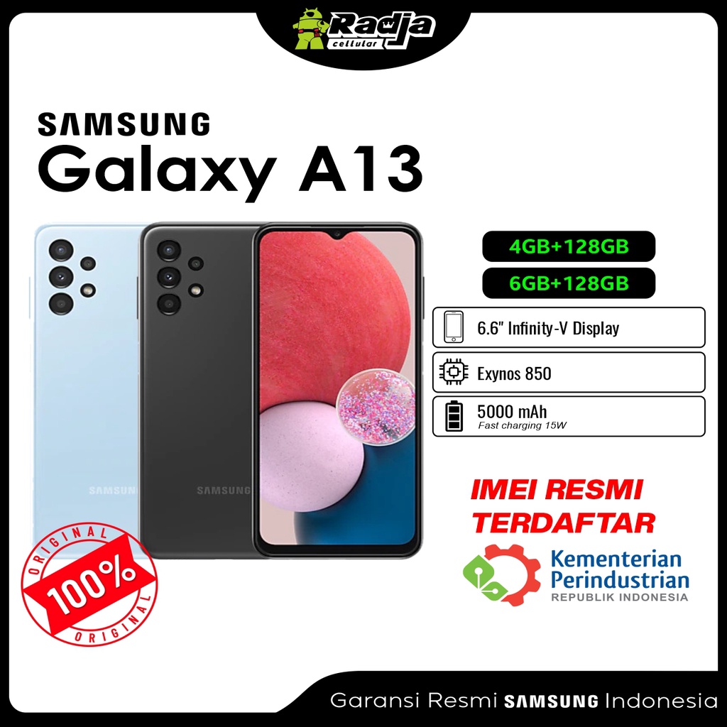 Samsung A13 4/128 GB & 6/128 GB Smartphone Android Original Garansi Resmi
