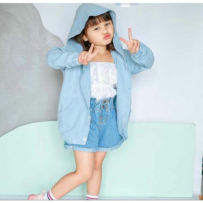 Afsheenastore - Mostkids Hoodie Jaket Anak Jeans Denim