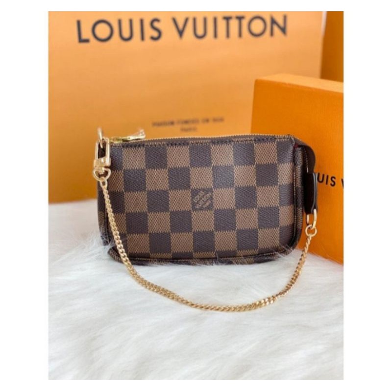 LV mini pochette accesories monogram - damier azur 15cm