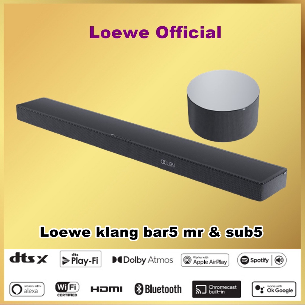 Loewe Klang Bar5 Mr &amp; Sub5 Soundbar and Subwoofer In a Set