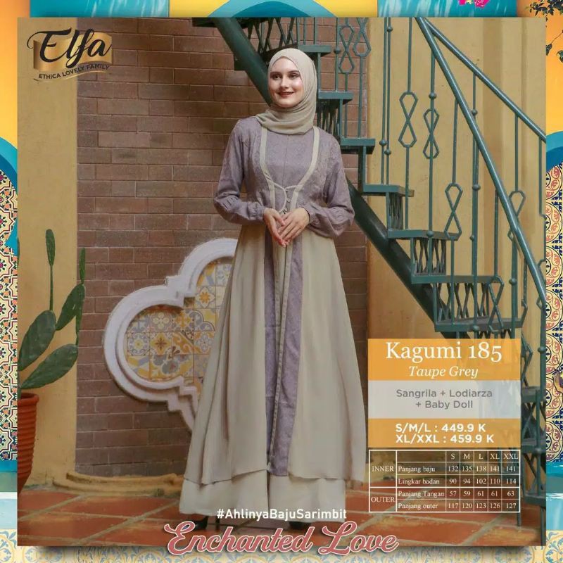 ETHICA TERBARU 2021 Sarimbit Elfa 187 - Taupe Grey || Gamis Kagumi 185 /Koko Kahfi 149 ||#COD
