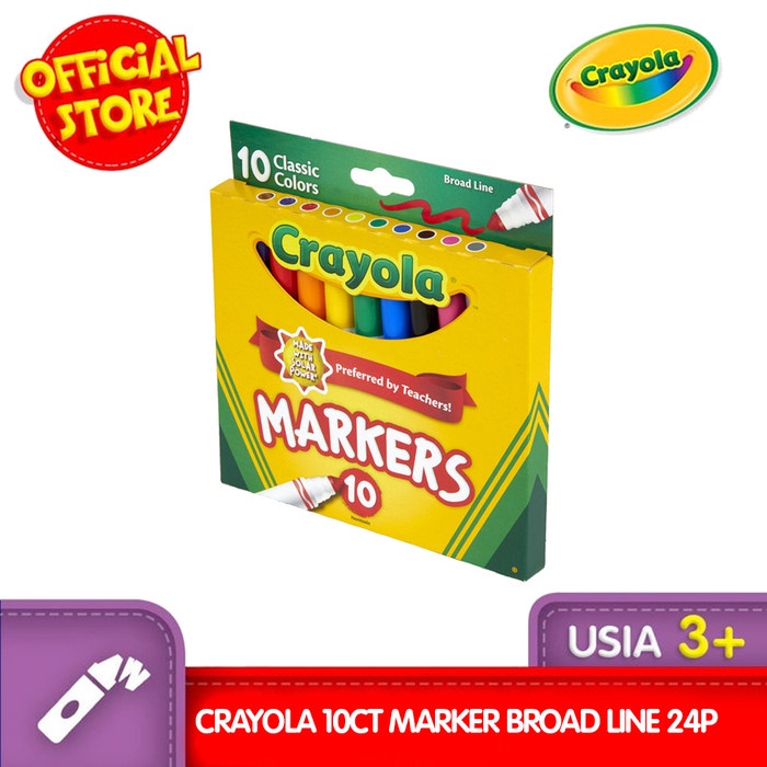 

(BISA COD) CRAYOLA 10ct Marker Broad Line 24P