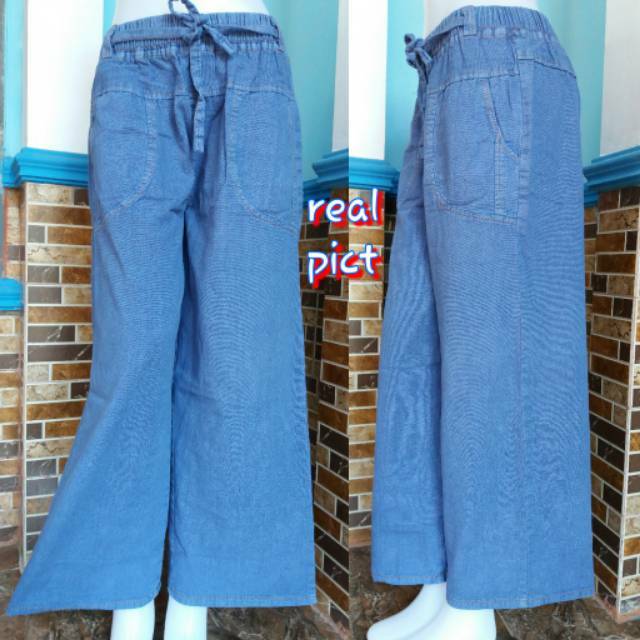  Celana  Jeans Wanita model kulot  Shopee Indonesia