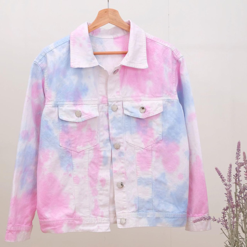 SALE!! VANILLESHOP - Jaket Tie Dye Wanita Oversize