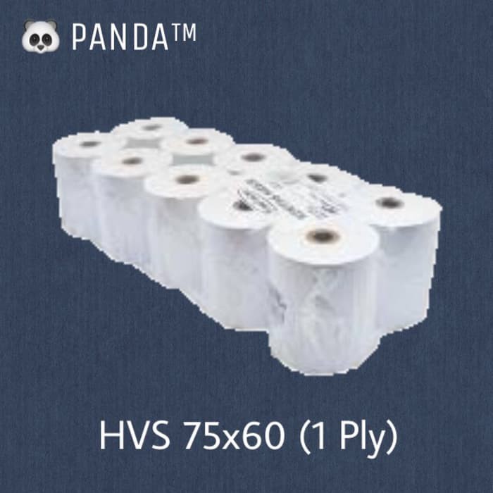 KERTAS HVS STRUK KASIR PANDA 75x60mm PAPER ROLL (1 Ply) Isi 10 Roll