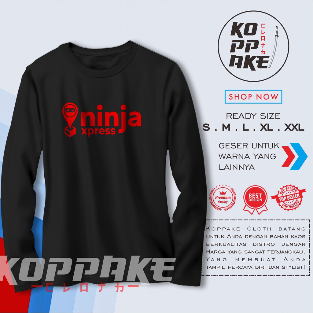Kaos Ninja Xpress Lengan Panjang Baju Perusahaan