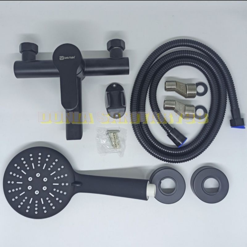 Kran Bathub Black Keran hand shower Stainless sus 304 panas dingin