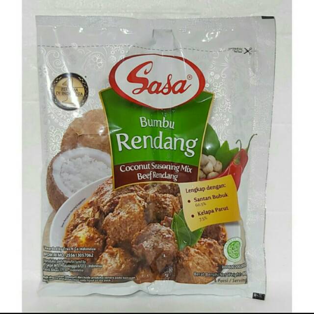 

BUMBU RENDANG 90 GR MERK SASA ADA SANTAN BUBUK DAN KELAPA PARUT