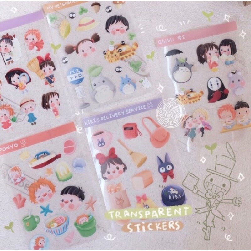 

ghibli transparent stickers - gambarika