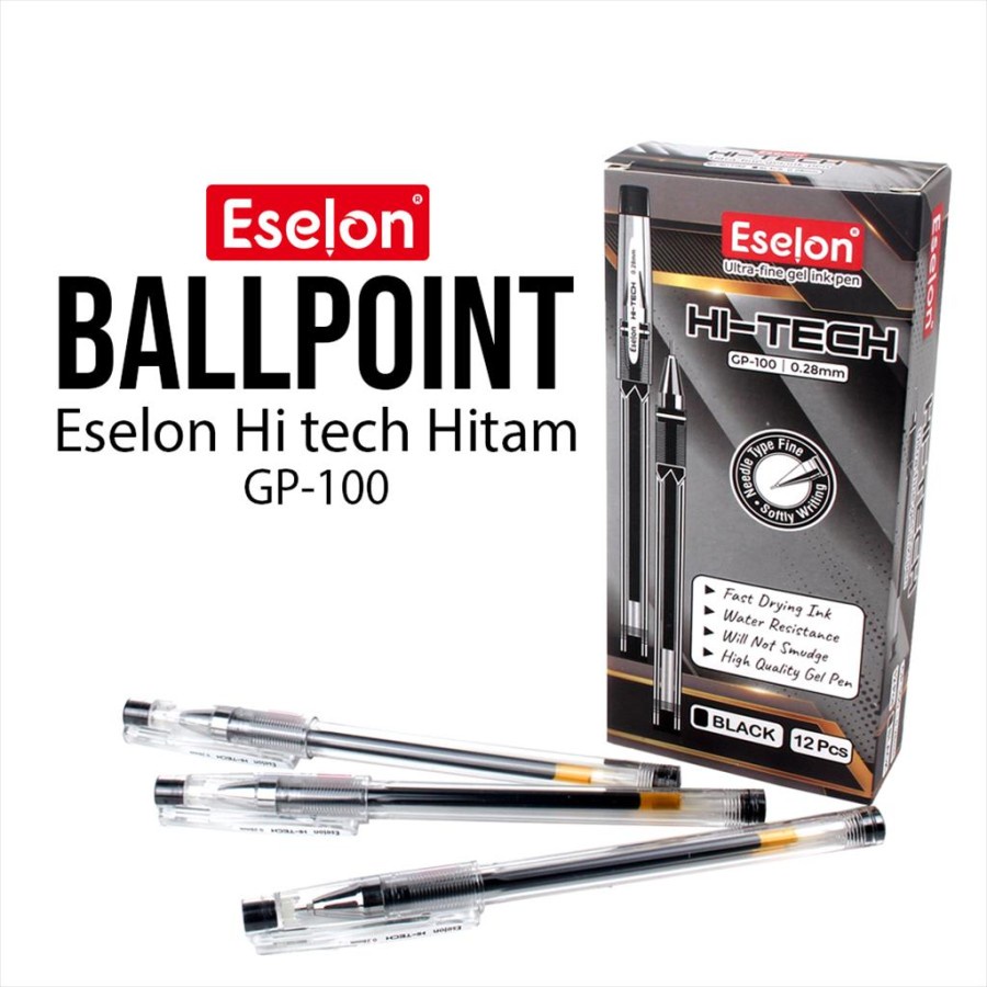 

Pulpen Hi-Tech 0.28 Eselon GP-100 / 1pack Pulpen Hitech