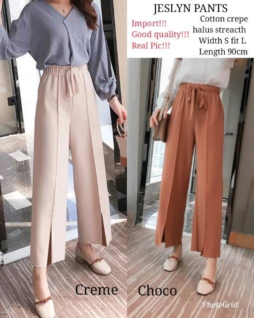 JESLYN Pants HB (ad 4 warna) /Celana Kulot wanita kekinian