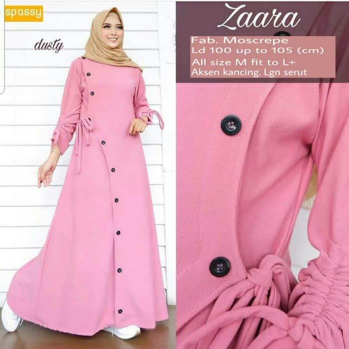 ZAARA MAXI DRESS GAMIS MUSLIM MOSCREPE