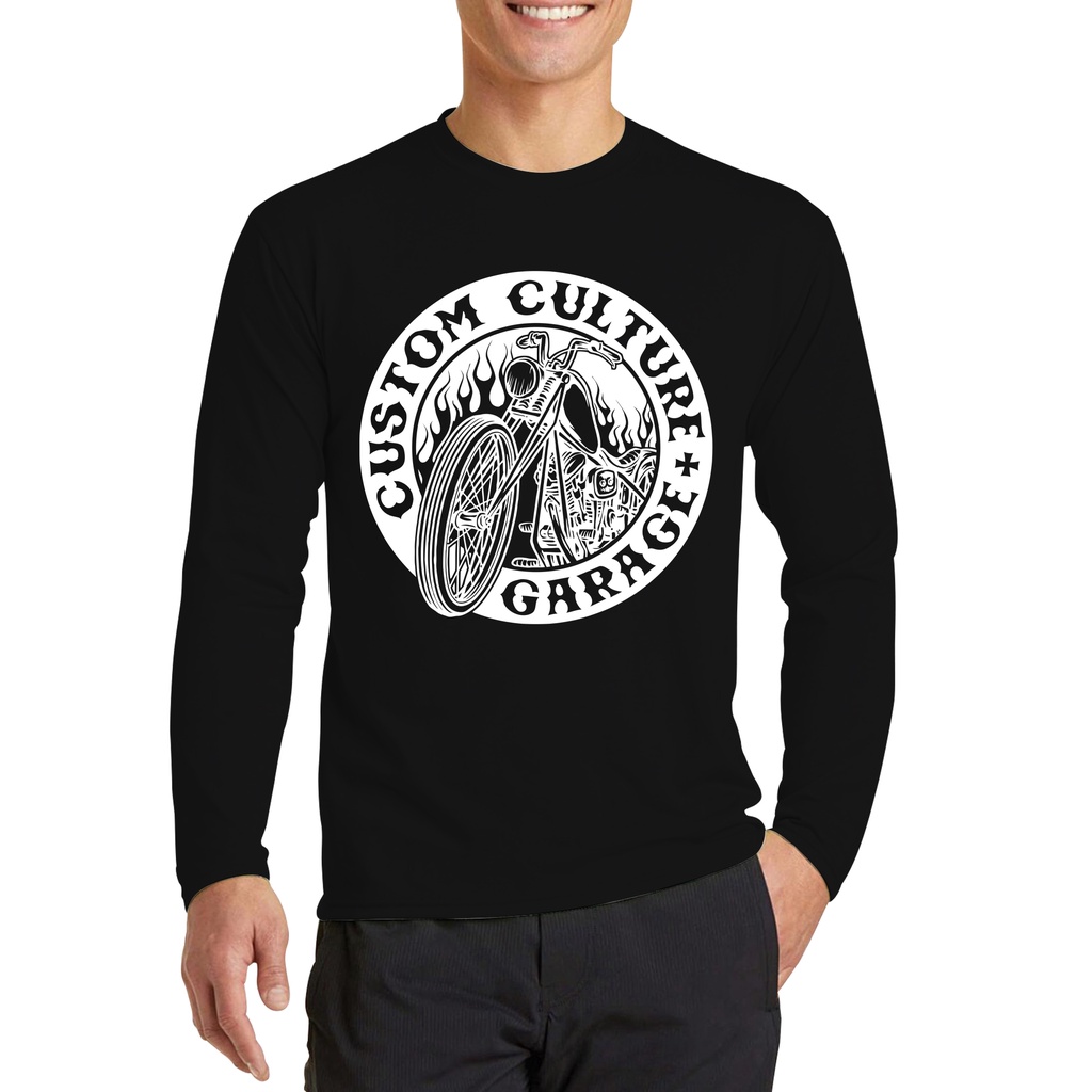 Hallow MM - Kaos Hitam Lengan Panjang  / T-shirt Pria / Kaos Oblong / Baju Cowok Keren / Kaos Distro