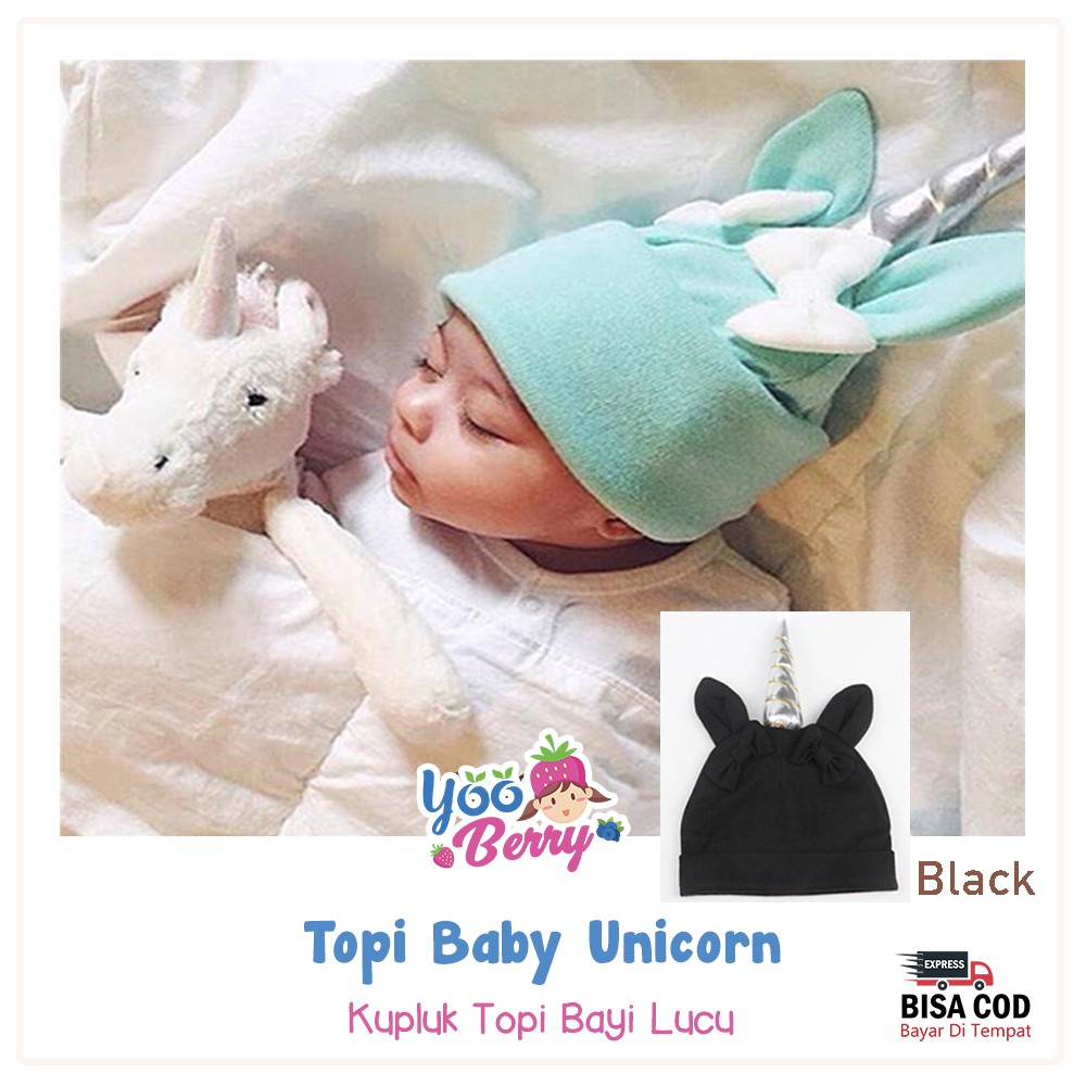 Berry Mart Topi Kupluk Bayi Impor Baby Unicorn Hat Lucu Aksesoris Baju Bayi Berry Mart