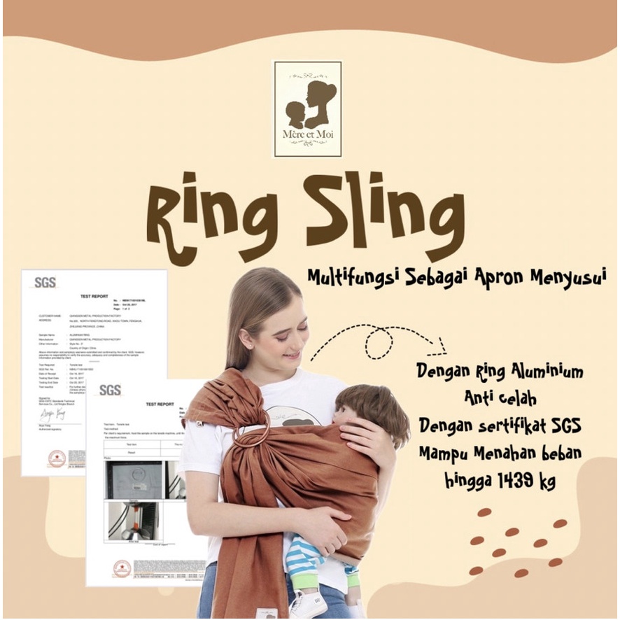 Mere - Gendongan Ring Sling Tanpa Celah Mere et Moi / Ring Sling Multifungsi