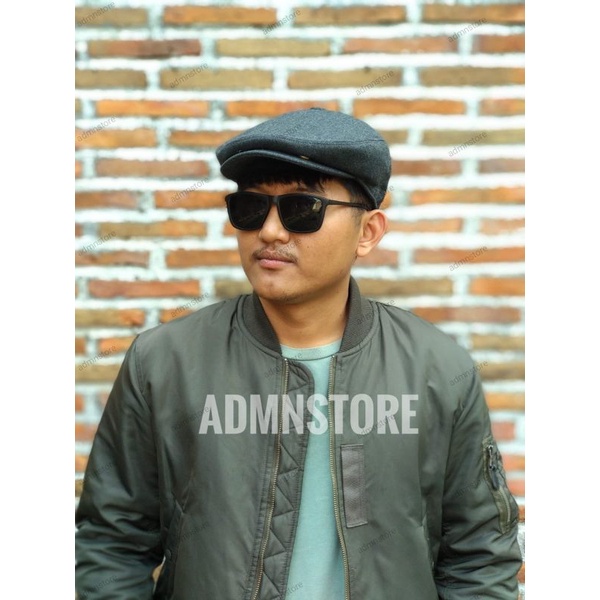 RK flatcap hitam / topi pet / topi patino / newsboy / topi seniman / painter hat terbaru paling
