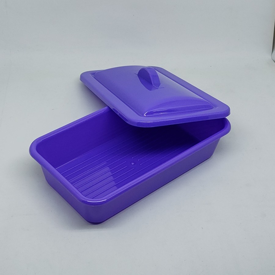 Alat Medis Violet Instrument Tray with Cover Plastic Size 230×130×50mm|Autoclavable|Tray Medis