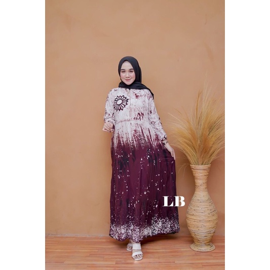 Gamis Rayon Cap(Malaman) Bahan Premium (Tebal)