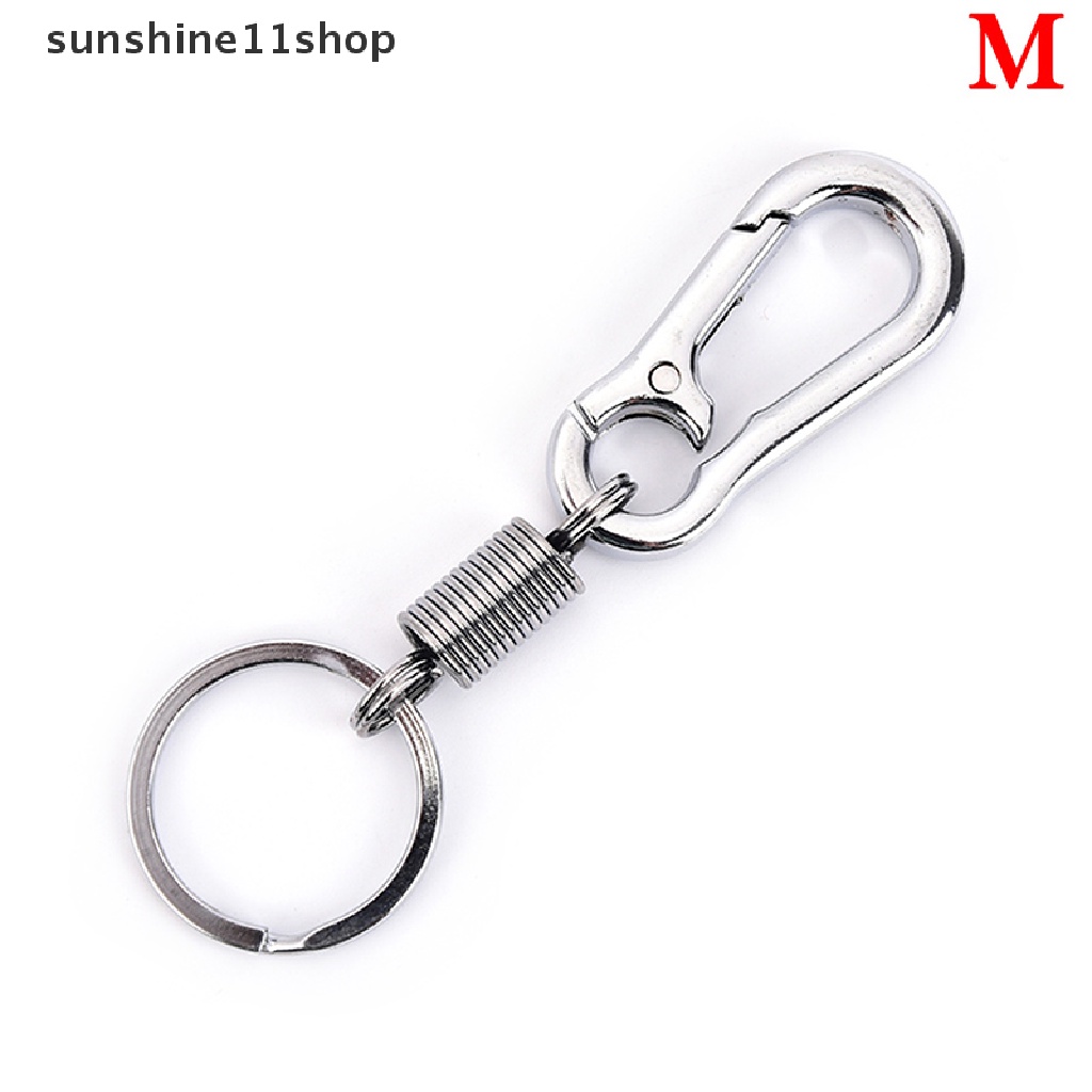 Sho 1pc Gantungan Kunci carabiner Bentuk Labu Bahan Stainless steel anti Hilang