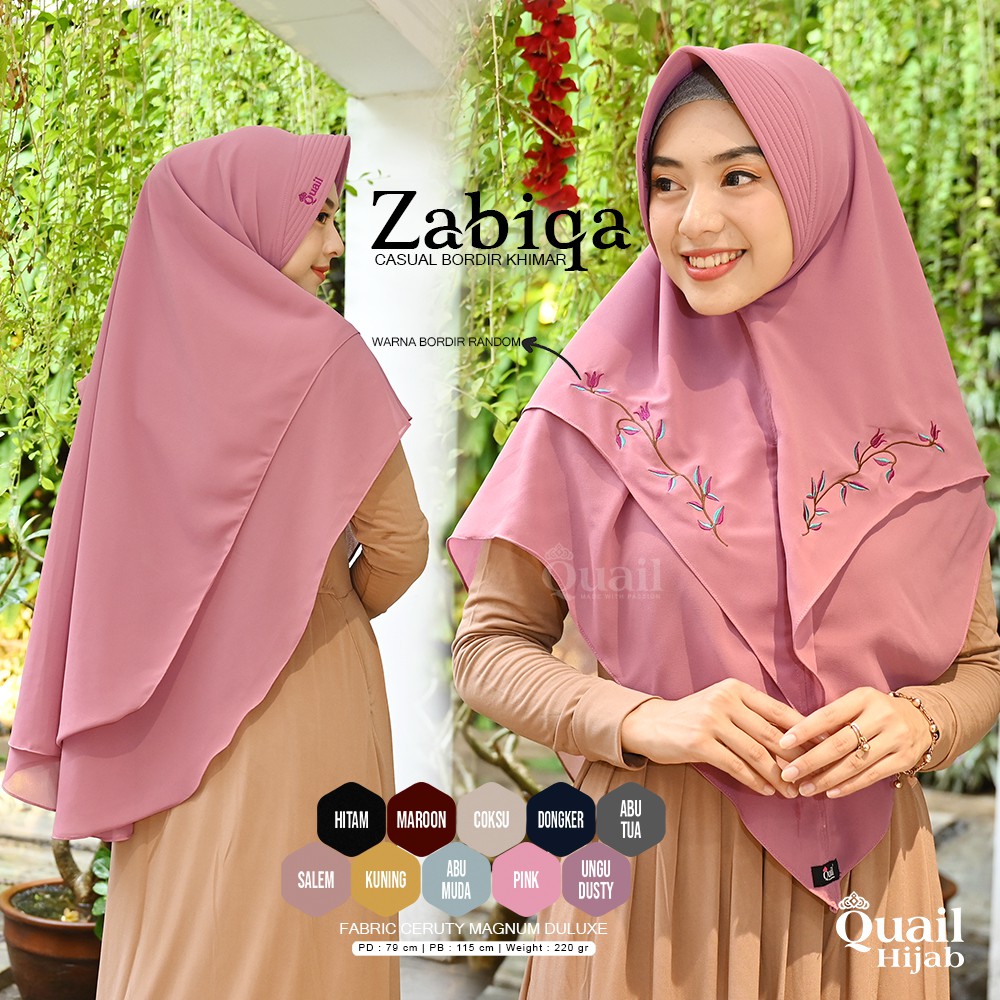 ZABIQA QUAIL HIJAB INSTAN | PREMIUM JILBAB ORI QUAIL