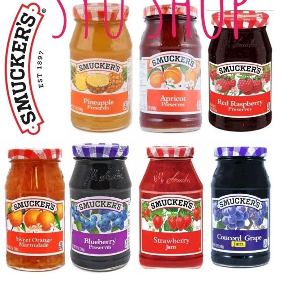 

☋ smuckers smucker's jam selai 340 gr strawberry orange blueberry grape - strawberry ➳