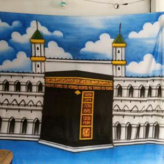 Background foto manasik haji / backdrop foto kain kabah foto studio 2,5x3m