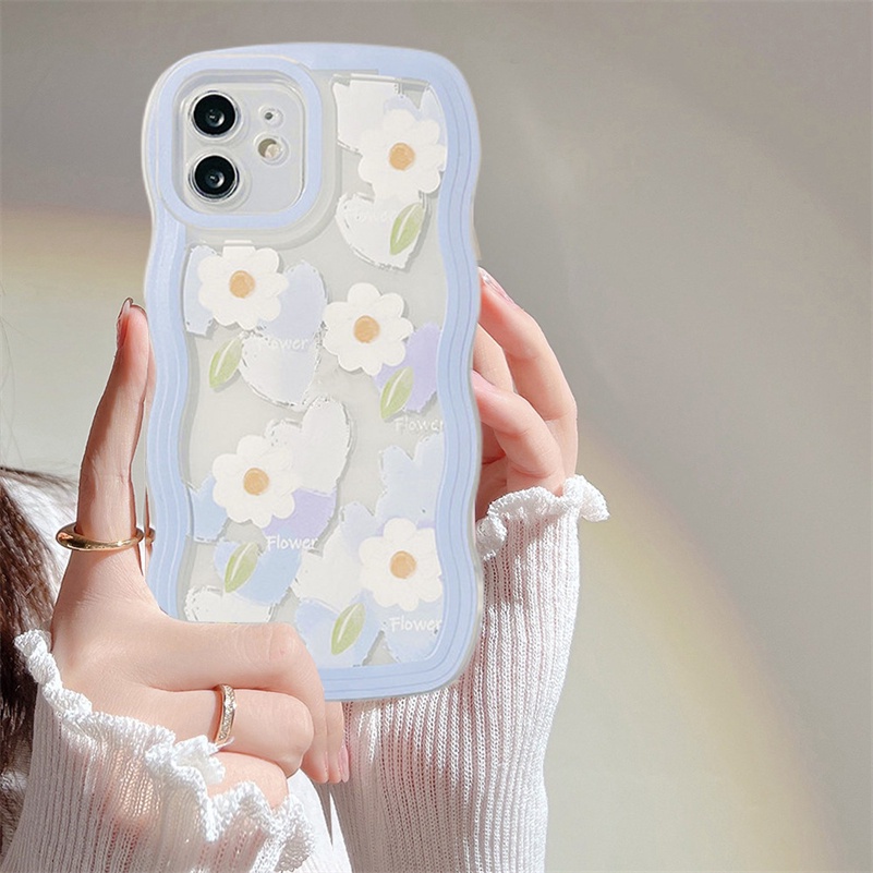 Casing OPPO A17 A17K A57 A77 A77s A16 A16K A15 A15s A3s A5s A78 A76 A96 A74 A54 A93 A94 A95 A92 A55 A52 A53 A33 A31 A5 A9 2020 A7 F11 F9 Pro Reno 7 6 5 Pro Reno 8T 8Z 7Z 6Z 5Z Motif Daisy Cover Penutup Mesin Cuci