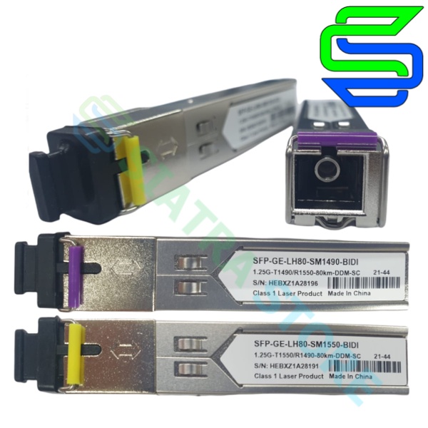 SFP 1G BIDI 80KM l Singlemode SC Mikrobits, Mikrotik, Cisco Compatible