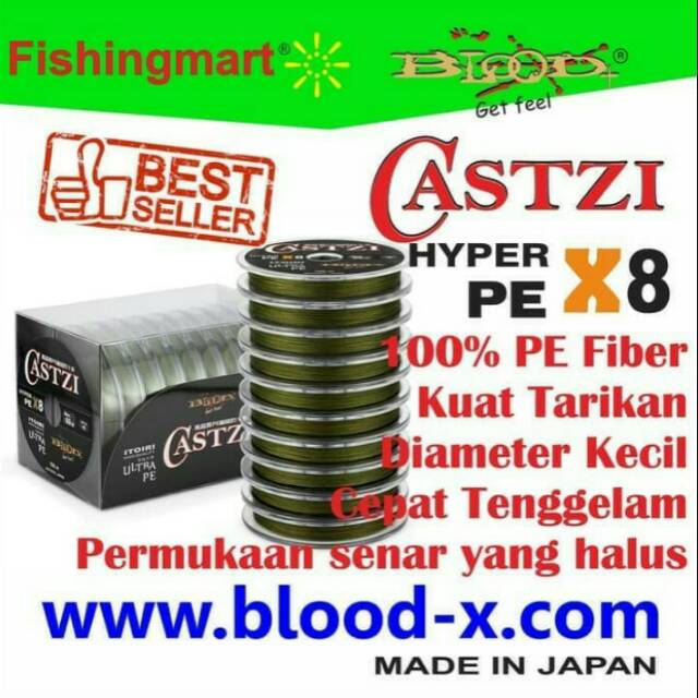 Senar PE Blood Castzi 100 Meter