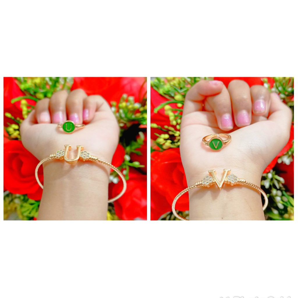 Gelang anak inisial Huruf Free cincin A-Z .Xuping