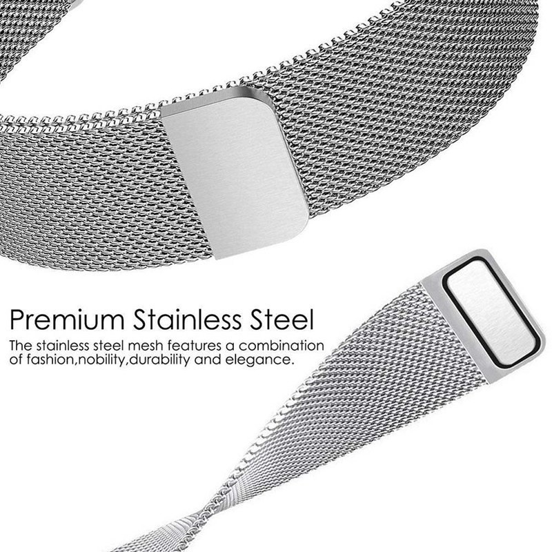 Strap Millanese Apple Watch Series SE 2022 Loop Case Silikon TPU Cover Stainless Steel iWatch Band 40mm 44mm Tali Smartwatch