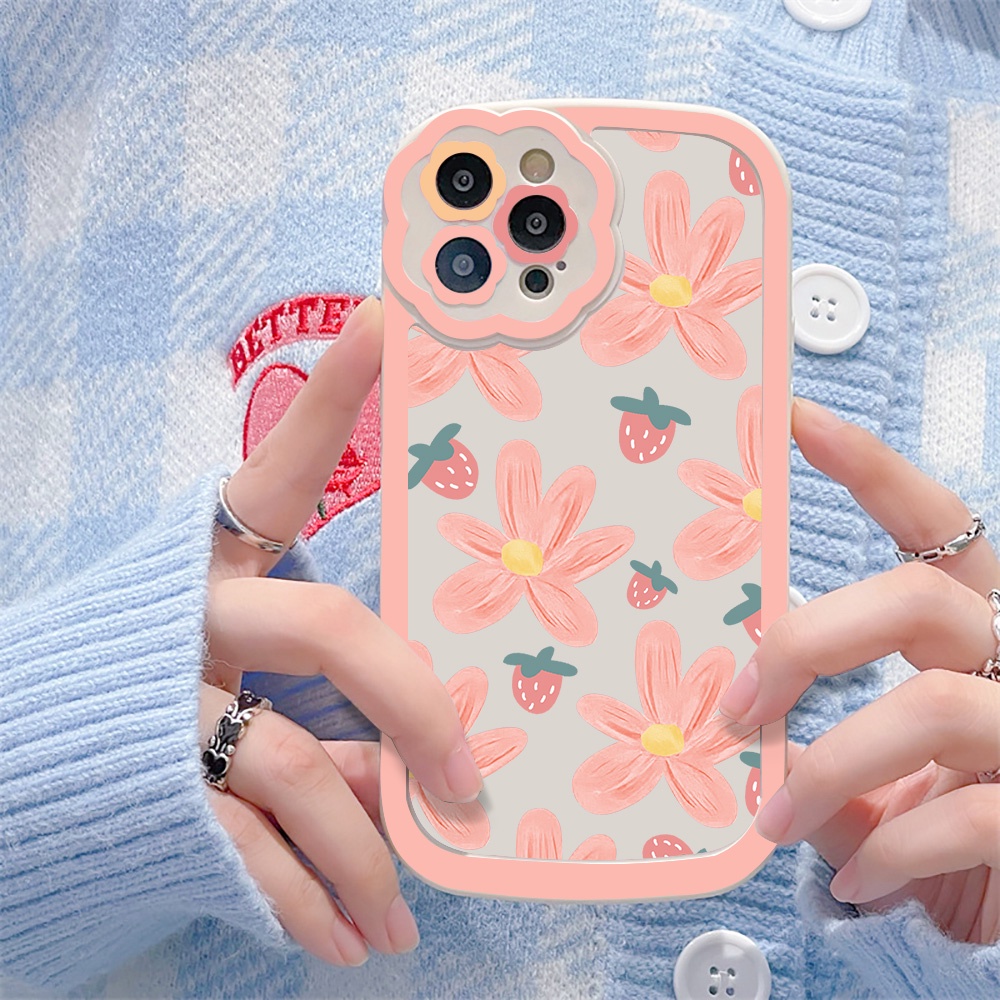 Soft Case Silikon Motif Bunga Untuk iPhone 11 Pro Max 12 Pro Max 13 Pro Max XR X XS Max