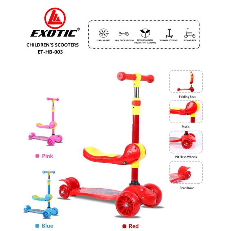 Scooter Skuter Anak Otoped Exotic ET HB003 Roda 3 Bisa di Lipat By Pacific-4
