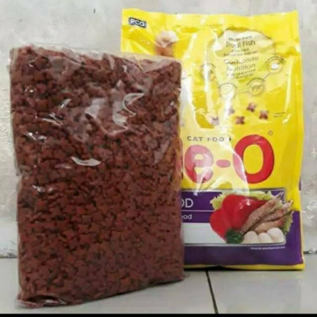 Makanan Kucing Meo Me-O Seafood Adult Repack 500Gram