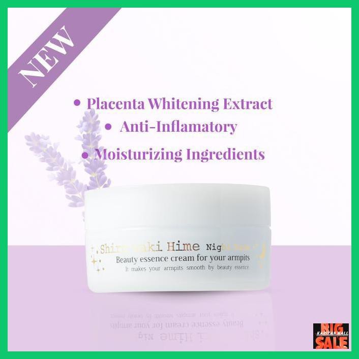 

HITUMEPTUBUH- SHIRO WAKI HIME NIGHT PACK (CREAM) PEMUTIH KETIAK, UNDERARM WHITENING -ASLII.