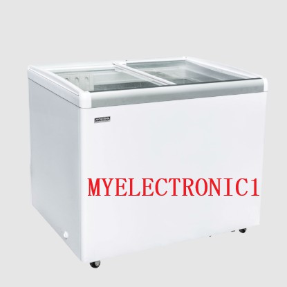 PROMO MODENA CONSERVA - MC 0356 Sliding Glass Freezer  2 PINTU 336 LITER 218 WATT GARANSI RESMI