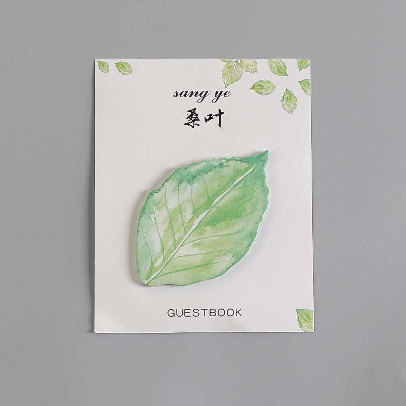 Leaves Sticky Note for Student Message Notepad Leaf Sticky Note Paper Plant Memo Pads