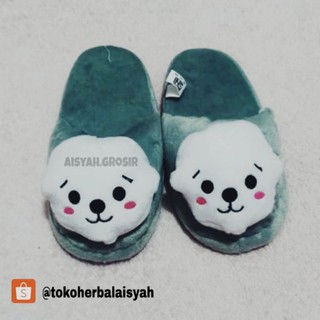  sandal  boneka  BT21 karakter bulu  lembut untuk dirumah 