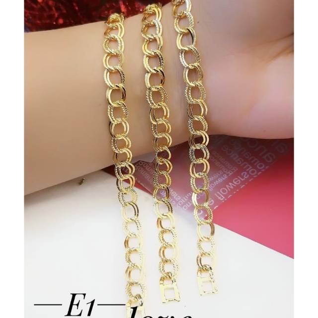 PROMO TERMURAH Set Perhiasan Lapis Emas Xuping Gelang Rantai 1 Pcs Gold Mewah XP0117 Titanium Modis