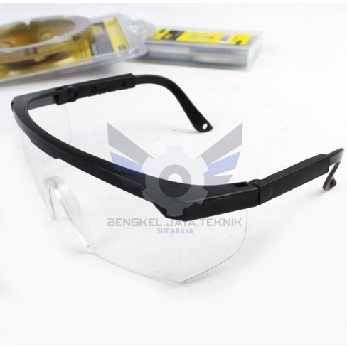 Katamata Safety UV Black &amp; Clear / Kacamata Las Hitam &amp; Bening / Katamata Las Safety Glasses