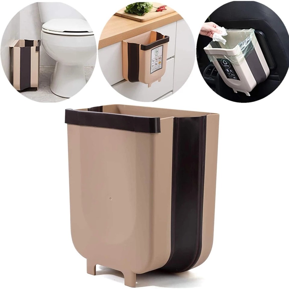 Tempat Sampah Lipat Mobil Dapur Toilet Pembersih Foldable Bin Trash 6L