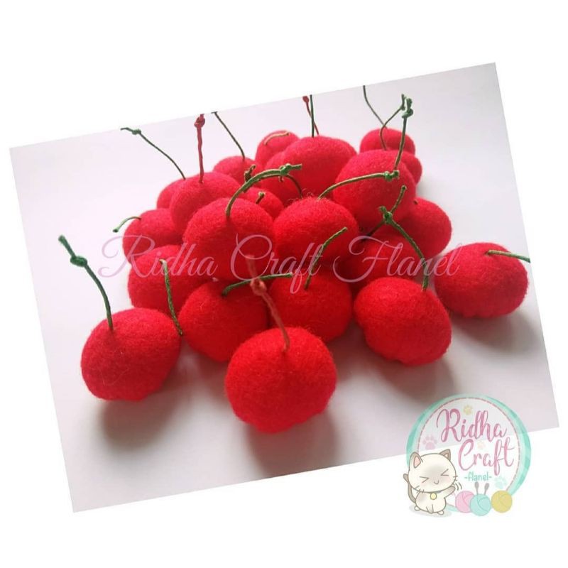 

toping buah Cherry flanel (1 lusin)