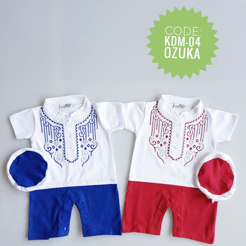 Ozuka Baju Muslim Romper Koko Anak Bayi Laki-laki KDM-04