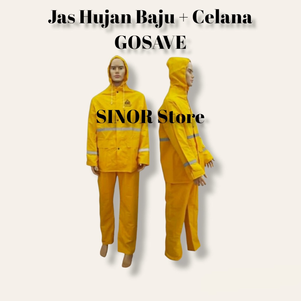 Baju Jas Hujan BAJU CELANA Safety Kuning Samudra Mantel Raincoat Jakel Celana Karet Full Press ORIGINAL